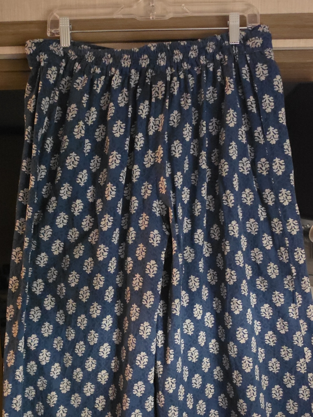 💙WIDE LEG 100% COTTON ADJUSTABLE DRAWSRRING TROUSER PANTS, "MADE IN INDIA" 💙 - Picture 8 of 14